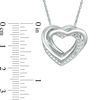 Thumbnail Image 3 of Diamond Accent Interlocking Hearts Pendant in Sterling Silver