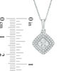 Thumbnail Image 1 of 1/2 CT. T.W. Composite Diamond Tilted Square Frame Pendant in 10K White Gold