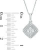 Thumbnail Image 2 of 1/2 CT. T.W. Composite Diamond Tilted Square Frame Pendant in 10K White Gold