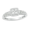 Thumbnail Image 1 of 3/8 CT. T.W. Multi-Diamond Square Frame Ring in 10K White Gold