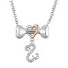 Thumbnail Image 1 of Open Hearts by Jane Seymour™ Diamond Accent Dog Bone Necklace in Sterling Silver and 10K Rose Gold - 17.5"