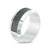 Thumbnail Image 1 of Men's 3/8 CT. T.W. Black Diamond Multi-Row Band in Stainless Steel - Size 10