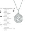 Thumbnail Image 2 of 1/2 CT. T.W. Composite Diamond Frame Pendant in 10K White Gold