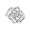 Thumbnail Image 2 of Enchanted Disney Belle Couture  5/8 CT. T.W. Diamond Rose Swirl Ring in 14K Rose Gold
