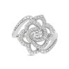 Thumbnail Image 3 of Enchanted Disney Belle Couture  5/8 CT. T.W. Diamond Rose Swirl Ring in 14K Rose Gold