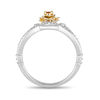 Thumbnail Image 3 of Enchanted Disney Belle Citrine and 1/10 CT. T.W. Diamond Rose Tiara Ring in Sterling Silver and 10K Gold