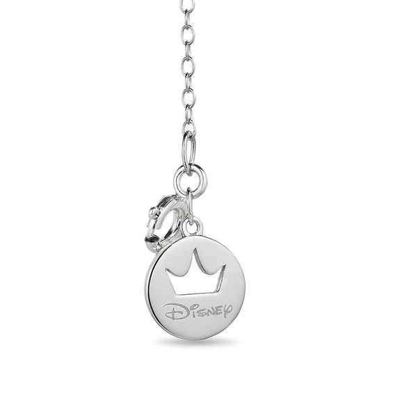 Enchanted Disney Cinderella 1/10 CT. T.w. Diamond Slipper Pendant in Sterling Silver and 10K Rose Gold - 19"