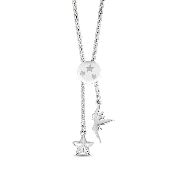 Enchanted Disney Tinker Bell 1/10 CT. T.w. Diamond Star Bolo Bracelet in Sterling Silver and 10K Gold - 9.5"