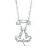 Thumbnail Image 1 of 1/10 CT. T.W. Diamond Dog Pendant in Sterling Silver