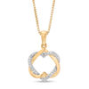 Thumbnail Image 1 of 1/20 CT. T.W. Diamond Inverted Interlocking Hearts Pendant in Sterling Silver with 18K Gold Plate