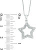 Thumbnail Image 1 of 1/20 CT. T.W. Diamond Open Star Pendant in Sterling Silver