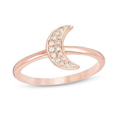 crescent gold and diamond