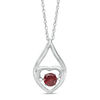 Thumbnail Image 0 of 6.0mm Garnet Heart in Teardrop Pendant in Sterling Silver