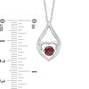 Thumbnail Image 1 of 6.0mm Garnet Heart in Teardrop Pendant in Sterling Silver