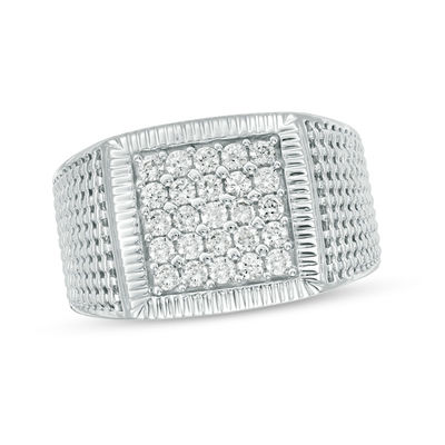 basket weave diamond ring