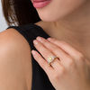 Thumbnail Image 2 of 1 CT. T.W. Cushion-Cut Yellow and White Diamond Triple Frame Engagement Ring in 14K Two Tone Gold - Size 7