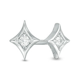 1/20 CT. T.W. Diamond Solitaire Star Stud Earrings in 10K White Gold