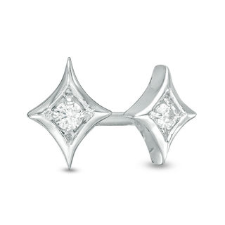 1/20 CT. T.W. Diamond Solitaire Star Stud Earrings in 10K White Gold