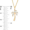 Thumbnail Image 2 of 1/20 CT. T.W. Diamond Laser-Cut Palm Tree Pendant in 10K Gold