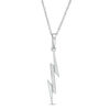 Thumbnail Image 1 of Diamond Accent Laser-Cut Lightning Bolt Pendant in 10K White Gold