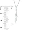 Thumbnail Image 2 of Diamond Accent Laser-Cut Lightning Bolt Pendant in 10K White Gold