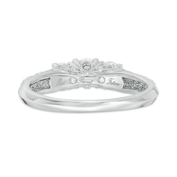 1 CT. T.w. Diamond Past Present FutureÂ® Engagement Ring in 14K White Gold