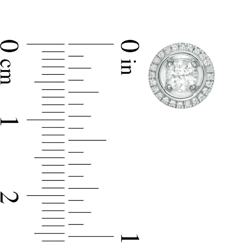 Main Image 2 of Magnificence™ 1/3 CT. T.W. Diamond Frame Stud Earrings in 10K White Gold