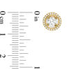 Thumbnail Image 2 of Magnificence™ 1/3 CT. T.W. Diamond Frame Stud Earrings in 10K Gold
