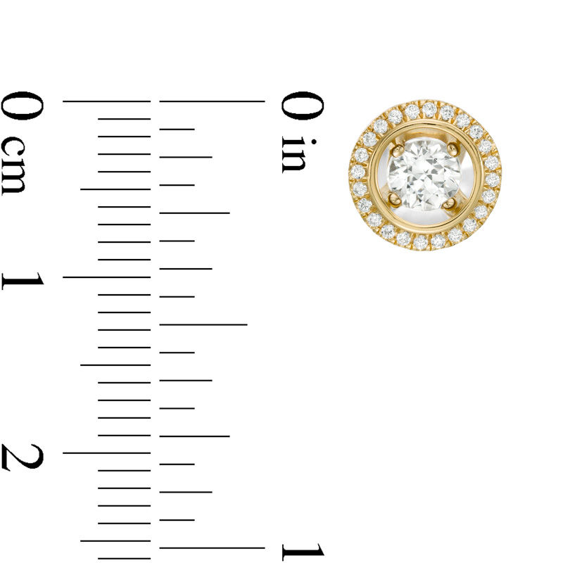 Main Image 2 of Magnificence™ 1/3 CT. T.W. Diamond Frame Stud Earrings in 10K Gold