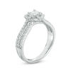 Thumbnail Image 2 of 1 CT. T.W. Princess-Cut Diamond Frame Multi-Row Vintage-Style Engagement Ring in 14K White Gold