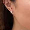 Thumbnail Image 2 of 1-1/5 CT. T.W. Princess-Cut Diamond Solitaire Stud Earrings in 14K White Gold