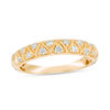 Thumbnail Image 0 of 1/4 CT. T.W. Certified Diamond Zig-Zag Vintage-Style Anniversary Band in 14K Gold (I/I1)