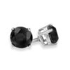 Thumbnail Image 1 of 7/8 CT. T.W. Black Diamond Solitaire Stud Earrings in 10K White Gold