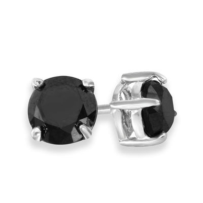 zales black diamond earrings