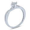 Thumbnail Image 2 of 1/6 CT. T.W. Diamond Frame Bypass Twist Promise Ring in Sterling Silver