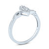 Thumbnail Image 2 of 1/10 CT. T.W. Composite Diamond Marquise Frame Twist Loop Promise Ring in 10K White Gold