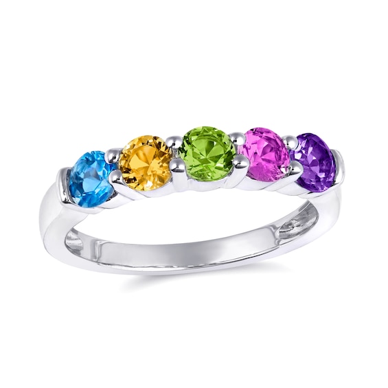 Mother's 4.0mm Birthstone Ring (2-5 Stones)