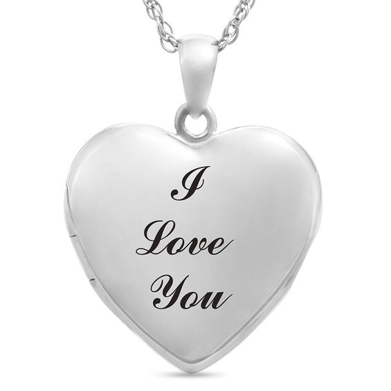 Engravable Heart Locket (6 Lines)