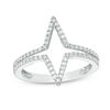 Thumbnail Image 1 of 1/3 CT. T.W. Diamond Double Triangle Split Ring in 10K White Gold