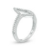 Thumbnail Image 2 of 1/3 CT. T.W. Diamond Double Triangle Split Ring in 10K White Gold