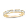 Thumbnail Image 1 of 1/2 CT. T.W. Baguette and Round Diamond Alternating Wedding Band in 10K Gold