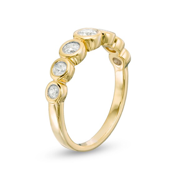 1/2 CT. T.w. Diamond Seven Stone Bubble Band in 10K Gold