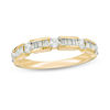 Thumbnail Image 0 of 1/2 CT. T.W. Baguette and Round Diamond Alternating Wedding Band in 10K Gold