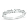 Thumbnail Image 0 of 1/2 CT. T.W. Baguette and Round Diamond Alternating Wedding Band in 10K White Gold