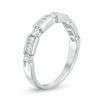 Thumbnail Image 1 of 1/2 CT. T.W. Baguette and Round Diamond Alternating Wedding Band in 10K White Gold