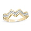 Thumbnail Image 1 of 1/8 CT. T.W. Diamond Zig-Zag Band in 10K Gold