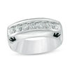 Thumbnail Image 1 of Enchanted Disney 3/4 CT. T.W. Diamond Crown Wedding Band in 14K White Gold