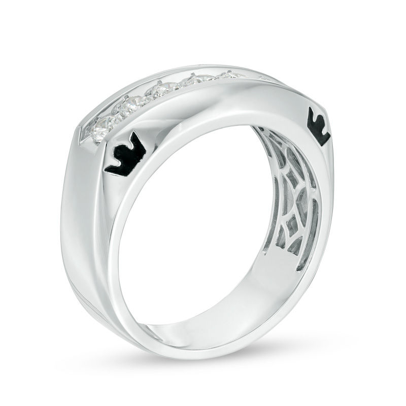 Main Image 2 of Enchanted Disney 3/4 CT. T.W. Diamond Crown Wedding Band in 14K White Gold