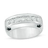 Thumbnail Image 1 of Enchanted Disney 1 CT. T.W. Diamond Crown Wedding Band in 14K White Gold
