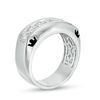 Thumbnail Image 2 of Enchanted Disney 1 CT. T.W. Diamond Crown Wedding Band in 14K White Gold